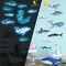 18pcs Glow-in-the-Dark Shark Wall Decals – Removable Sea Theme Stickers for Room & Bathroom